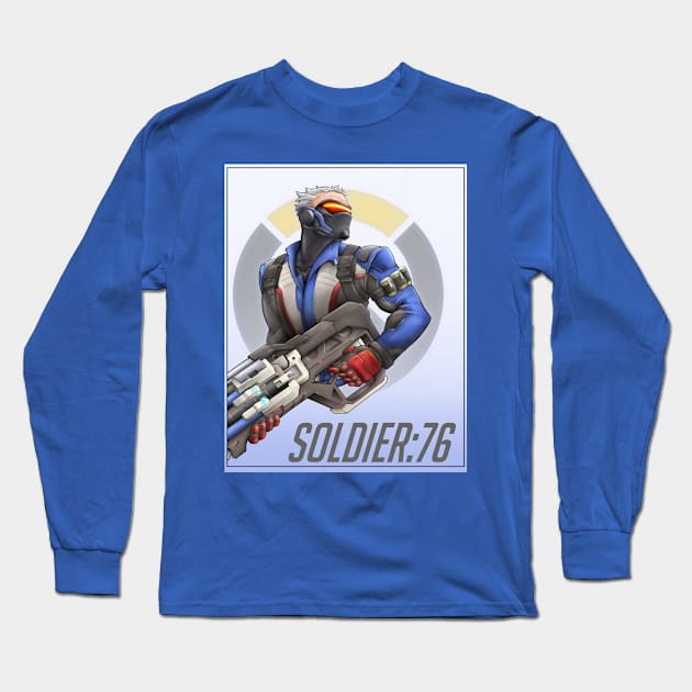 Soldier 76 Long Sleeve T-Shirt by AdamCRivera